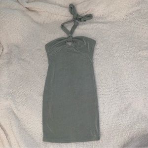 Green/blue mini dress